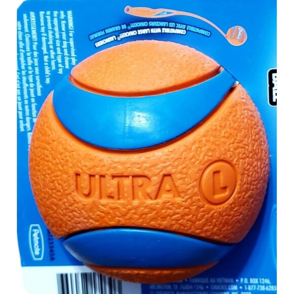 2 New Chuckit! Large Ultra Ball Dog Toy Fetch Floats Durable Rubber Chuck It 3" - Picture 4 of 8